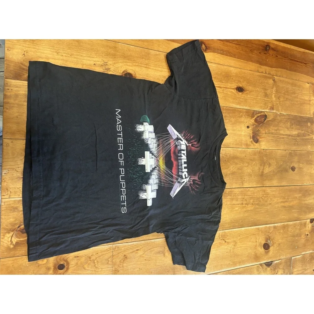 Vintage 2007 Metallica Master of Puppets Band T-Shirt Men's Black Medium